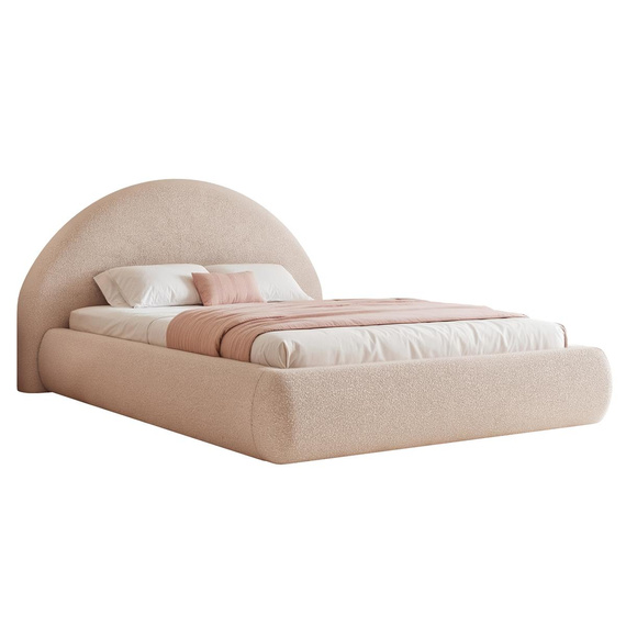 Stilvolles Polsterbett Beige 160x200