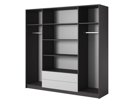 Garderobenschrank mit Spiegel und 2 SchubladenZUMA 