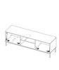 TV-Schrank klassisch Weiß 150 cm breit MENS