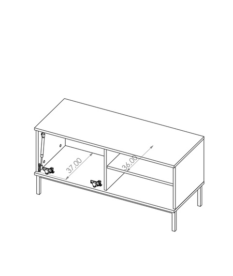 TV-Schrank klein MENS, TV-Möbel 100 cm breit, Modern Wohnzimmer