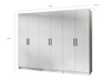 Kleiderschrank POLA Breite: 234 cm Weiß