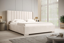 Polsterbett mit Bettkasten und Lattenrost PALMA Creme