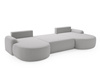 Ecksofa U Form Breite 377 OLIO Grau