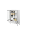 Vitrine mit 2 Schubladen KONO Weiß