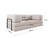 Schlafsofa modern Braun Cord LAMILO