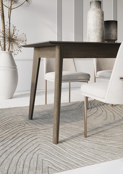 Rechteckiger Tisch ausziehbarer Eiche dunkel PAPHO