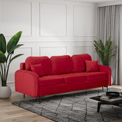 Sofa mit Schlaffunktion 228 cm breit BELLA Rot
