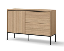 Klassische Schmale Kommode BUDI Eiche