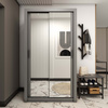 Schwebetürenschrank mit Spiegel VENTI Grau