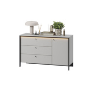 Hochkommode MIYA Grau/schwarz