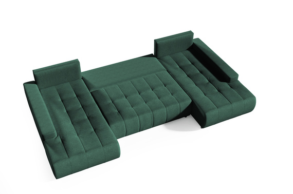 Großes Ecksofa in U-Form für Wohnzimmer MONA Beige