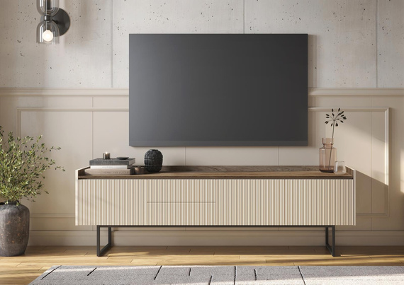 TV-Schrank mit 2 Schubladen und mit 3 Türen DENI 