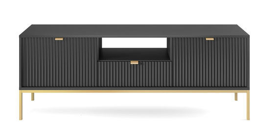 TV-Schrank mit Schublade und 2 Türen NANCY  Lowboard mit Lamellen