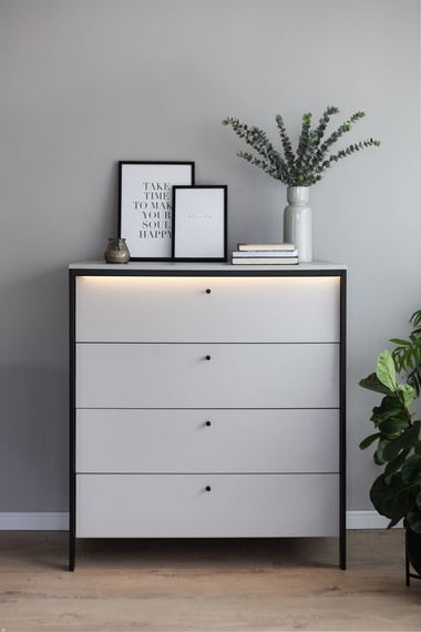 Kommode mit 4 Schubladen led MIYA