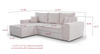 Ecksofa L-form MALAG Grau
