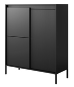 Moderne Kommode mit Lamellen JULO Schwarz