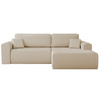 Ecksofa Cordstoff Komfort Hellbeige