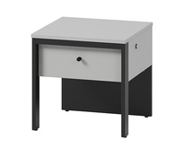 Nachttisch auf hohen Beinen MIYA Grau/Schwarz