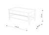 Couchtisch für Mädchenzimmer LARA Weiß+Rosa