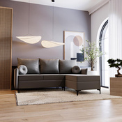 Ecksofa mit Schlaffunktion LEO Breite Graphit