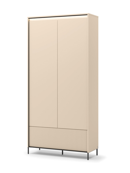 Garderoben-Set Kleiderschrank und Kommode Beige FLORE