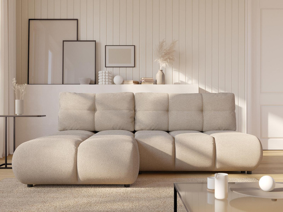 Moderne Eckcouch Hellbeige VETTO