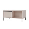 Eleganter Sofatisch mit schublade 100x60x65 beige CIAO