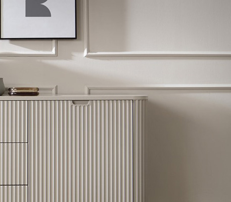 Kommode mit drei Schubladen CARLO Beige
