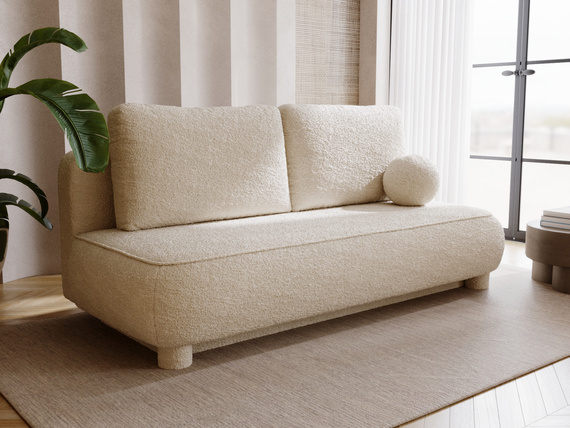 Sofa ohne Armlehnen, moderne runde Form, Moderne Couch