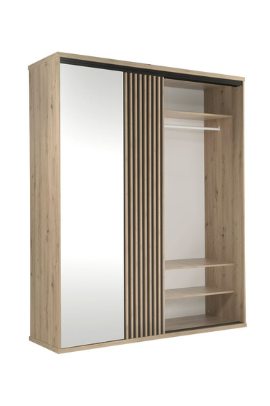 Schwebetürenschrank mit Spiegel BORDO Eiche Artisan