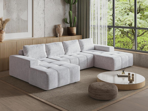 Design Ecksofa komfortabel Grau