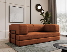Modulares Sofa Design Cord Schlafsofa Orange LAMILO