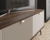 Stilvoller TV-Schrank LILIA Kaschmir + Nussbaum Breite: 130 cm