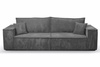 Schlafsofa mit Bettkasten und Cordstoff MONA Gelb