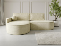 Designer Ecksofa L Premium Komfort in L Form Creme MORENO