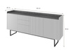 Kommode 3 Schubladen DENI Eiche dunkel/beige