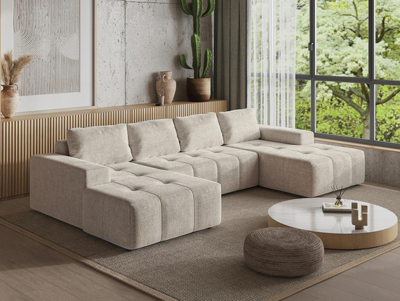 Ecksofa U form Beige