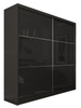 Schwebetürenschrank CINZIA mit Lacobel Glas Schwarz