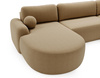 Ecksofa U Form Bouclé OLIO Beige