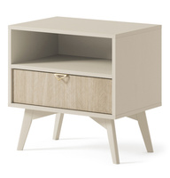 Nachtisch mit Schublade Skandinavisch design MARIA Beige