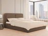Modernes Braun Polsterbett mit Metallrahmen 160x200 LEA