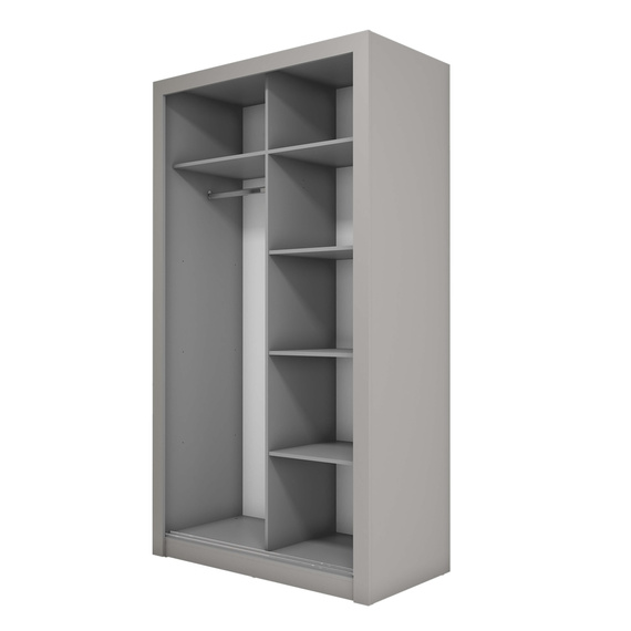 Schwebetürenschrank mit Spiegel VENTI Grau