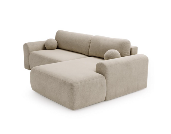 Design Ecksofa in modernem stil braun rechts AURA