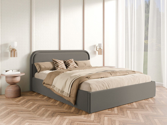 Graphit Polsterbett 120x200 mit Bettkasten Metallrahmen SAGA