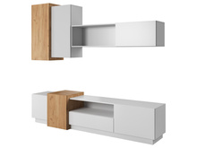 4er-Set, TV-Lowboard, Wandregal, 2x Hängeschrank) NONI