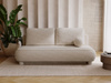 Sofa ohne Armlehnen, moderne runde Form, Moderne Couch