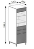 Standvitrine mit Schublade VIIVAS Caschmir