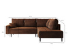 Ecksofa Bonell komfortables L-form Grau Modell BLAIR