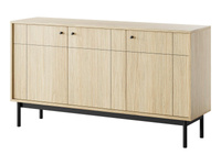 Kommode schmal mit 3 Türen LONDON Eiche linea