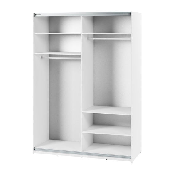 Schwebetürenschrank LAVIAS mit Spiegel Weiß